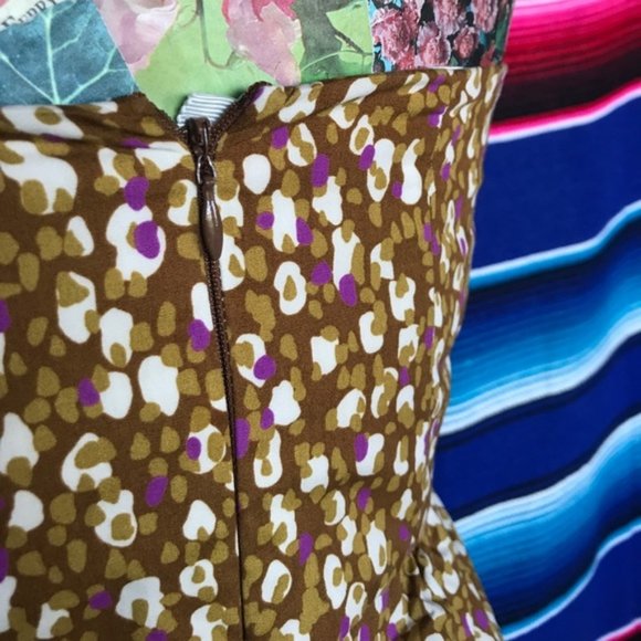 J Crew Tiered Ruffle Strapless Dress Peplum Floral - Picture 5 of 7